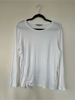 AllSaints White Long Sleeve Top size Large